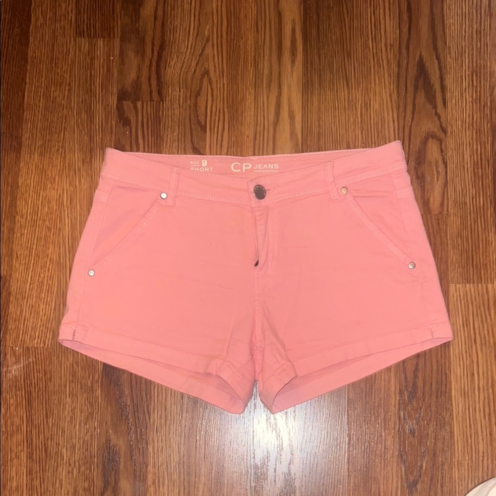Pink Jean Shorts with Modern Fitted Style